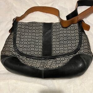 Coach Black and Brown Shoulder Bag